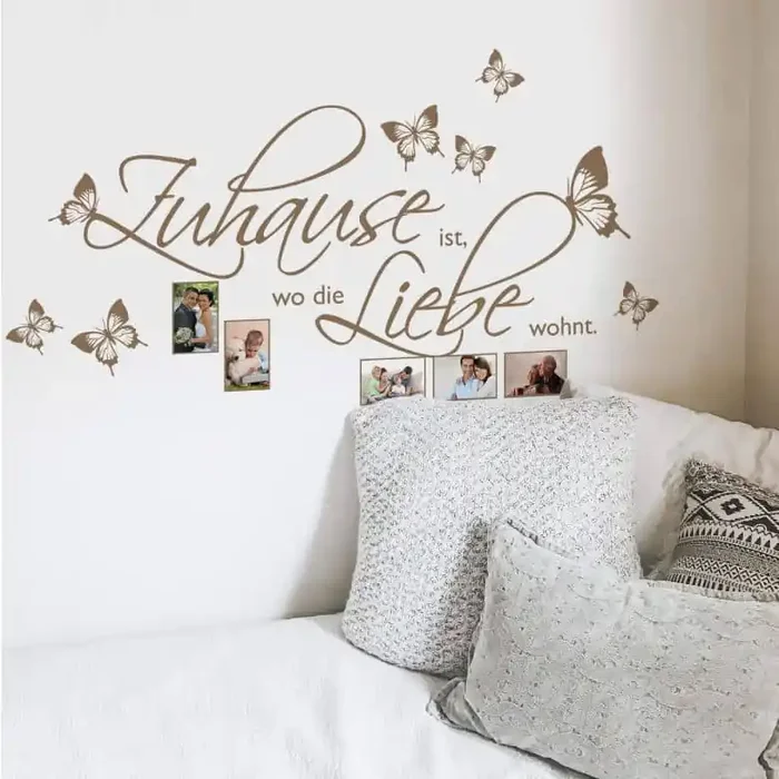 Wandtattoo Zuhause ist… mit Platz für Fotos
