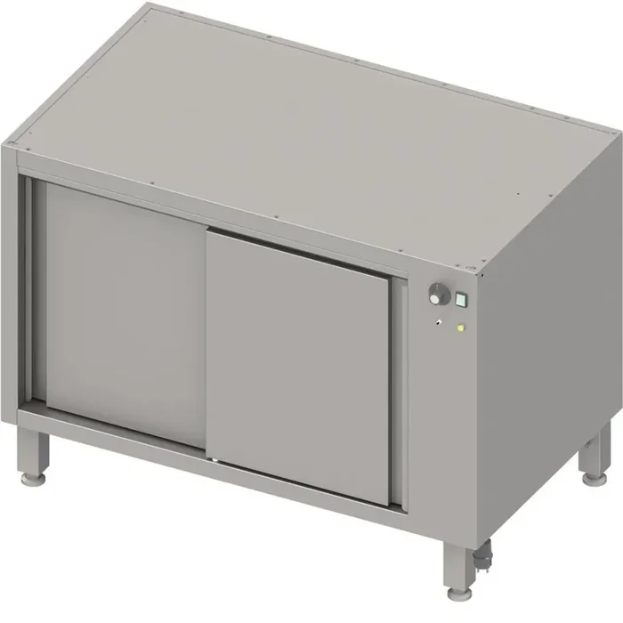 Wärmeunterschrank Boxversion 2.0, für Beine/Sockelrahmen, mit Schiebetüren 1400x640x660 mm