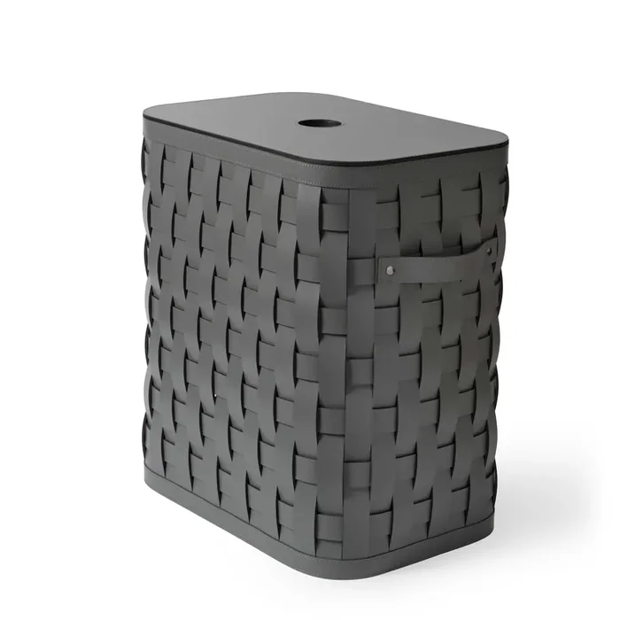 Wäschekörbe aus Leder mit Deckel DEMETRA von Pinetti