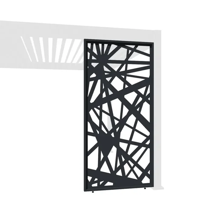 Weide Dekorative Wand für Weide Pergola abstraktes Design anthrazit aus Aluminium