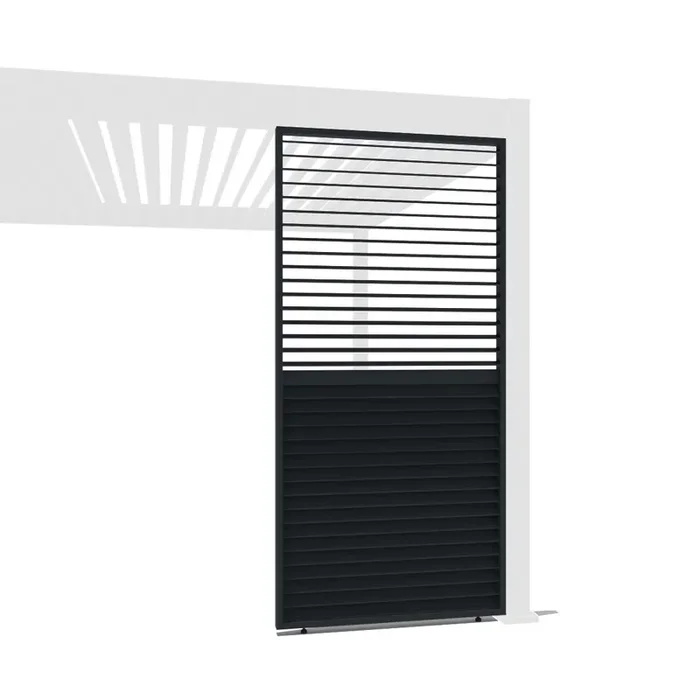 Weide Horizontale Lamellenwand für Weide Pergola drehbare Lamellen aus Aluminium anthrazit