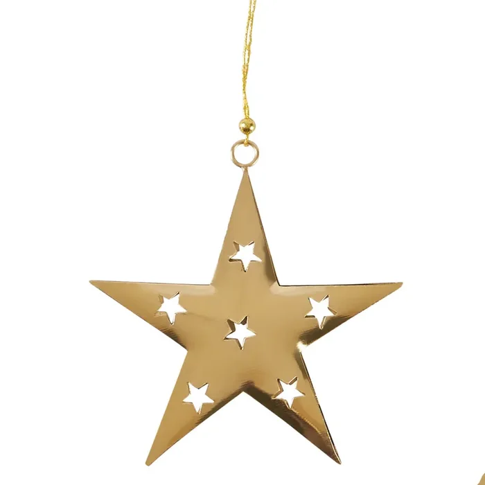 Weihnachtsanhänger Weihnachtsdeko Stern Gold