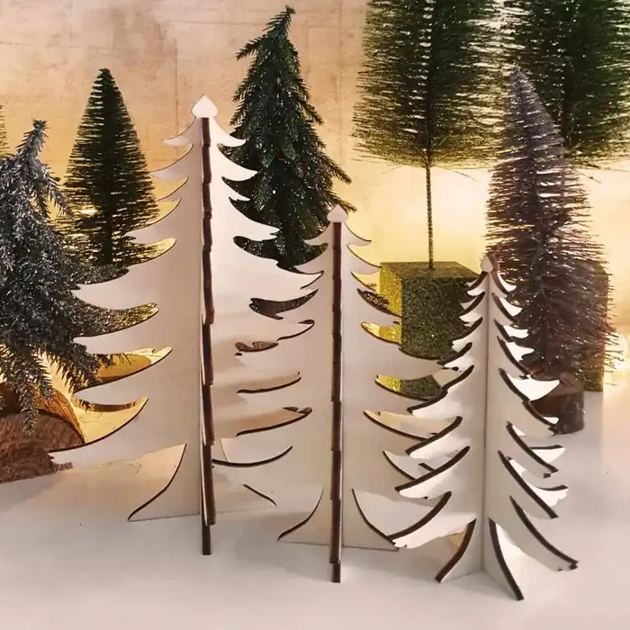 Weihnachtsdeko aus Holz – Tannenbaum zum Hinstellen – Weihnachtsbaum – Pappel