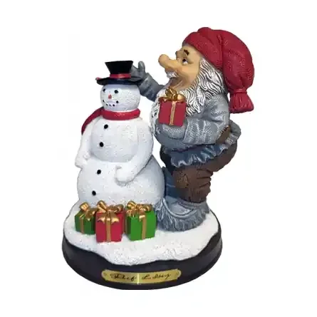 Weihnachtsmann mit Schneemann