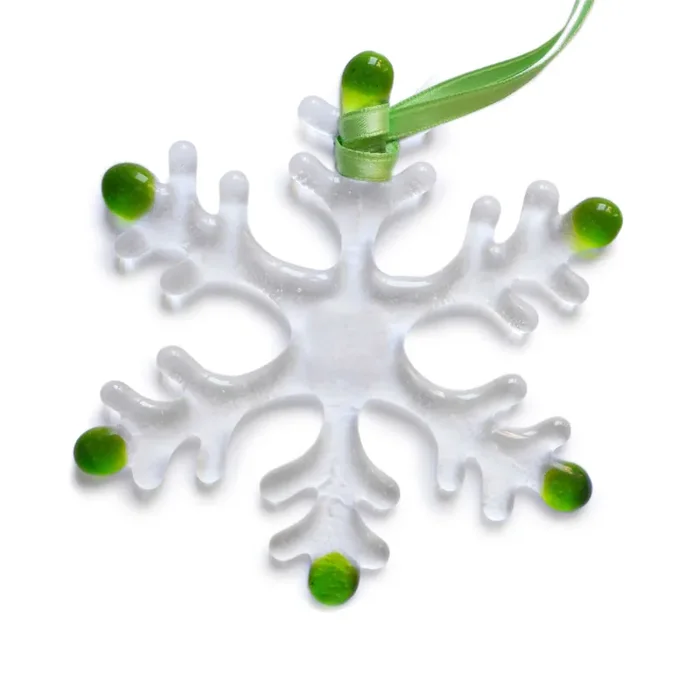 Weihnachtsornament CRISTALLI aus Muranoglas im 6er-Set von D.i. Mehr Andretto Design – Klar