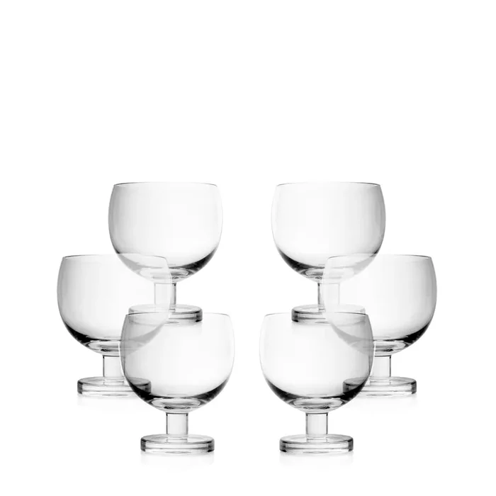 Weingläser aus mundgeblasenem Glas TULIP – Sechster-Pack – von Aldo Cibic für Paola C