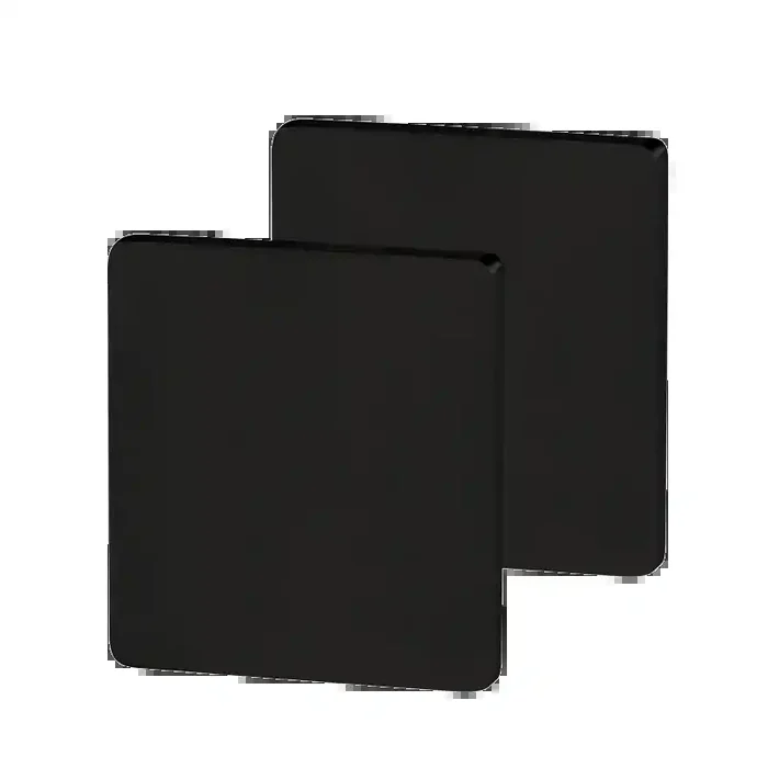 West – eckige Blindrosette Schwarz für Innentüren