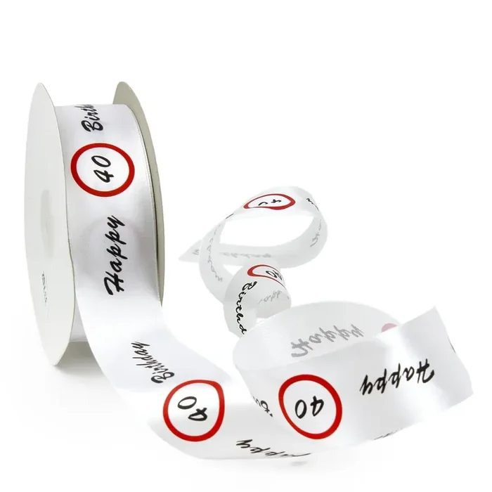 Wimpelkette H.B .“40″ Black & Gold Holographic 3,9m