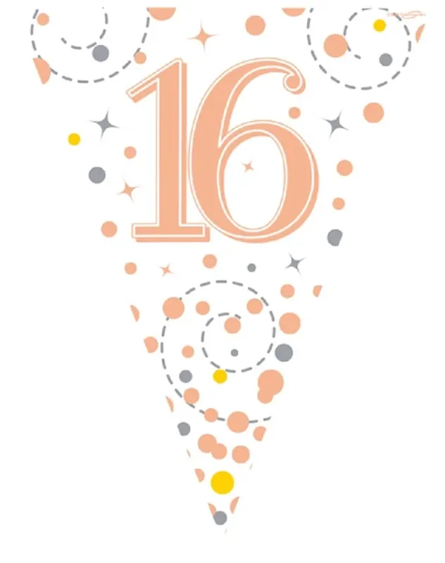 Wimpelkette H.B . „16“ Blue Holographic 3,9m