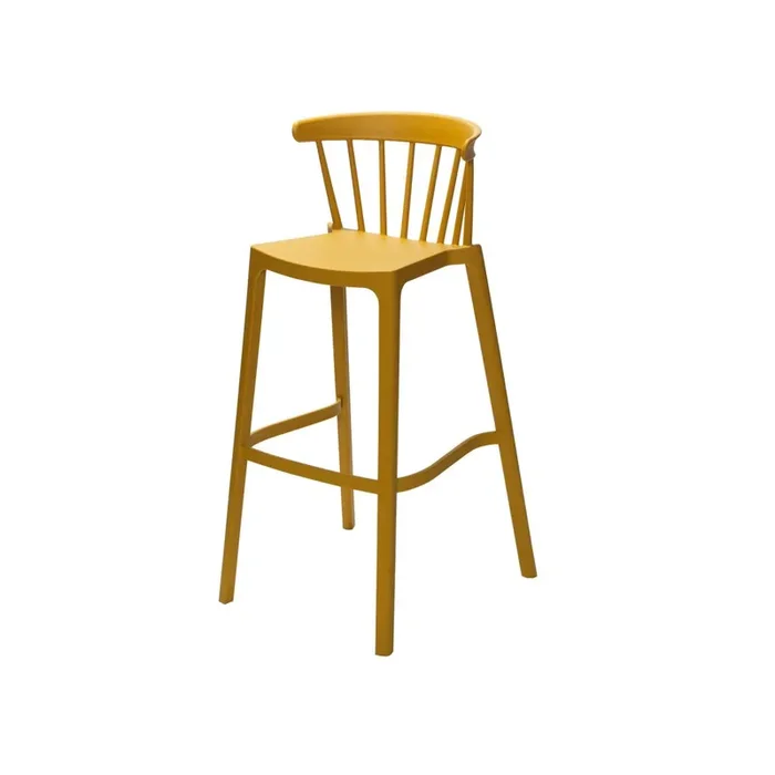 Windson bar stool oker yellow, polypropylene, 56x55x103cm (WxDxH), 50914
