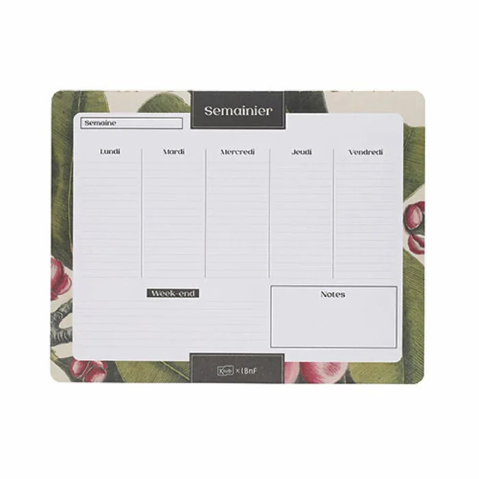 Wöchentlicher Terminkalender Kiub Bnf Voyage Branche Bourgeons