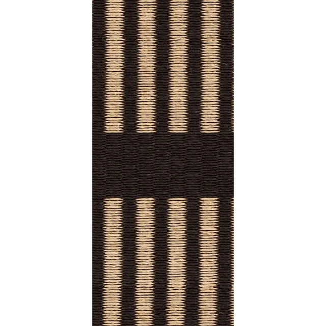 Woodnotes Cut Stripe Teppich 140×200 Papiergarn/ Schwarz