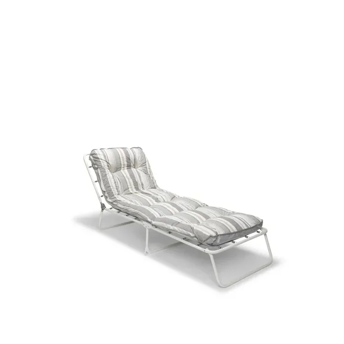 Wörthersee – 3-Bein-Liege in Weiß – Grau – Weiß