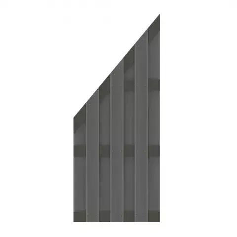 Zaun Jumbo WPC Alu Design anthrazit-anthrazit 2882 74×179-90cm