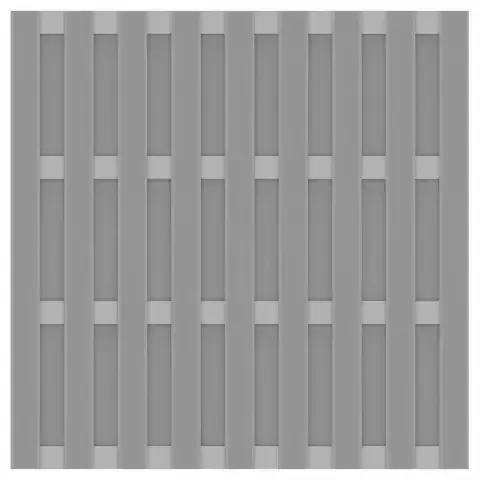 Zaun Jumbo WPC Alu Design grau-grau 2884 – 179x179cm