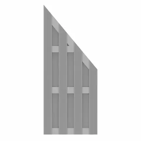 Zaun Jumbo WPC Alu Design grau-grau 2886 – 74×179-90cm