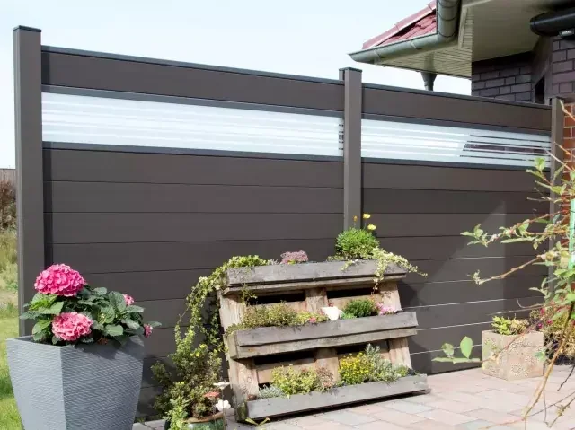 Zaunanlage GrojaSolid BPC anthrazit -2