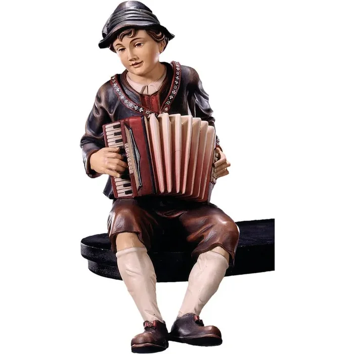 Ziehharmonikaspieler sitzend