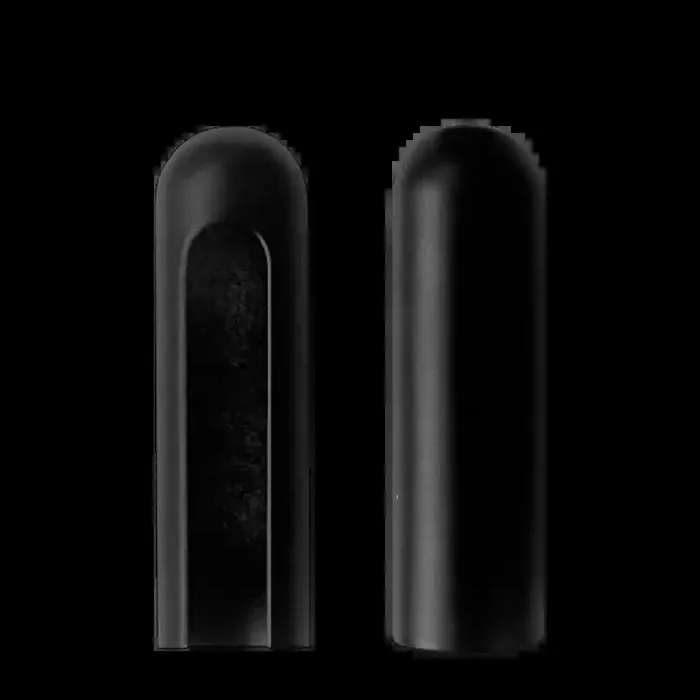 Zierhülse gerundet Schwarz matt für Türbänder