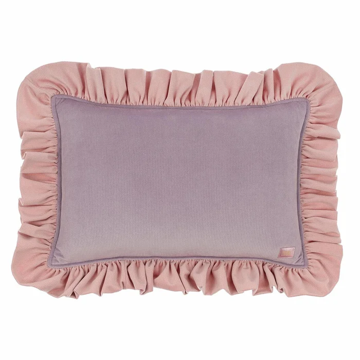 Zierkissen aus Samt mit Rüschen Moi Mili Violet lemonade