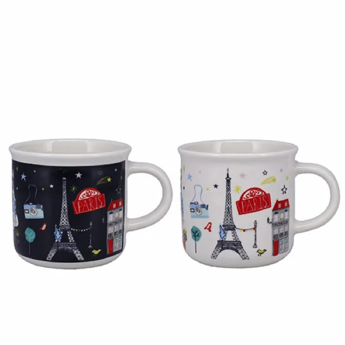 Zwei konische Tassen + Schachtel Kiub Le Tout Paris La Nuit